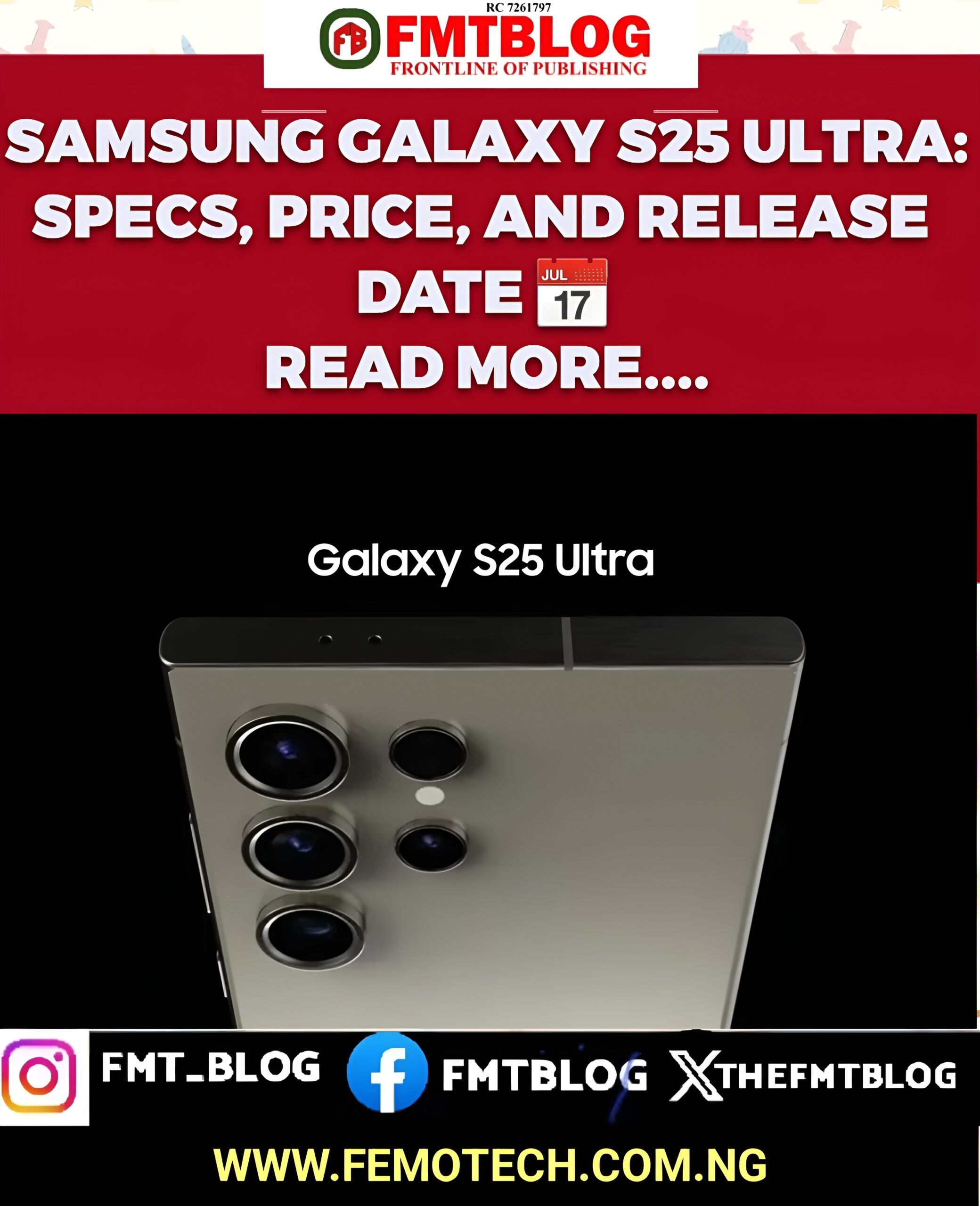 Samsung Galaxy S25 Ultra: Specs, Price,And Release Date