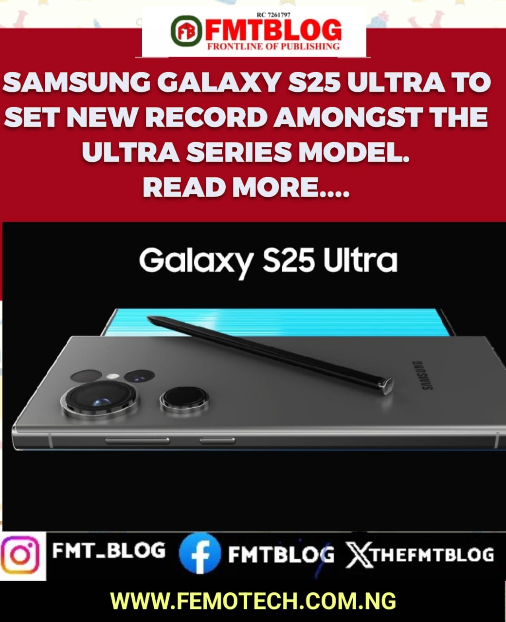 Samsung Galaxy S25 Ultra To Set New Record Amongst The Ultra S Series Model