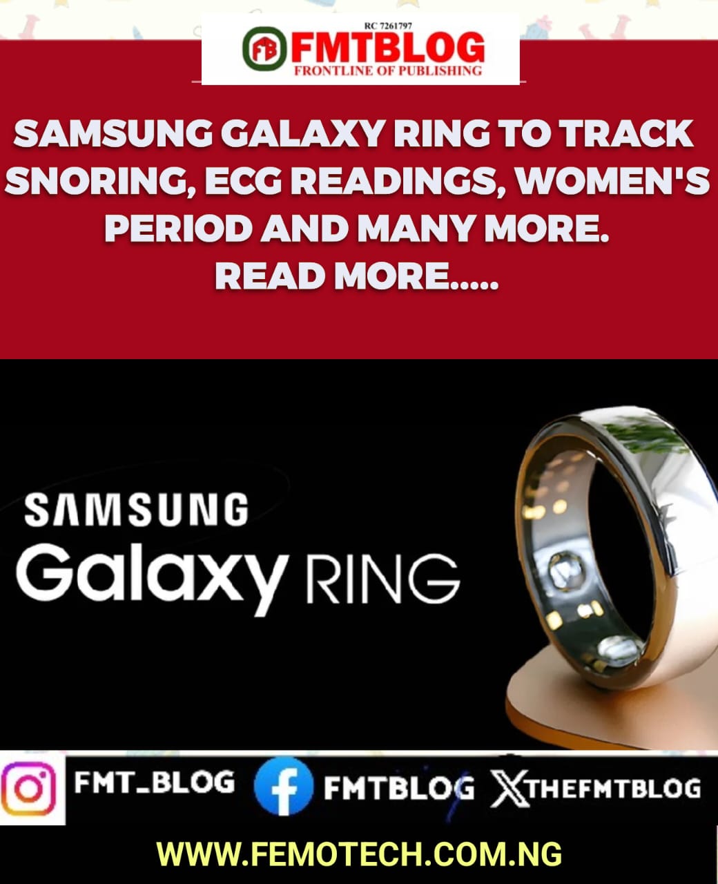 Samsung Galaxy Ring To Track Snoring, ECG Readings, Women’s Period, Many More