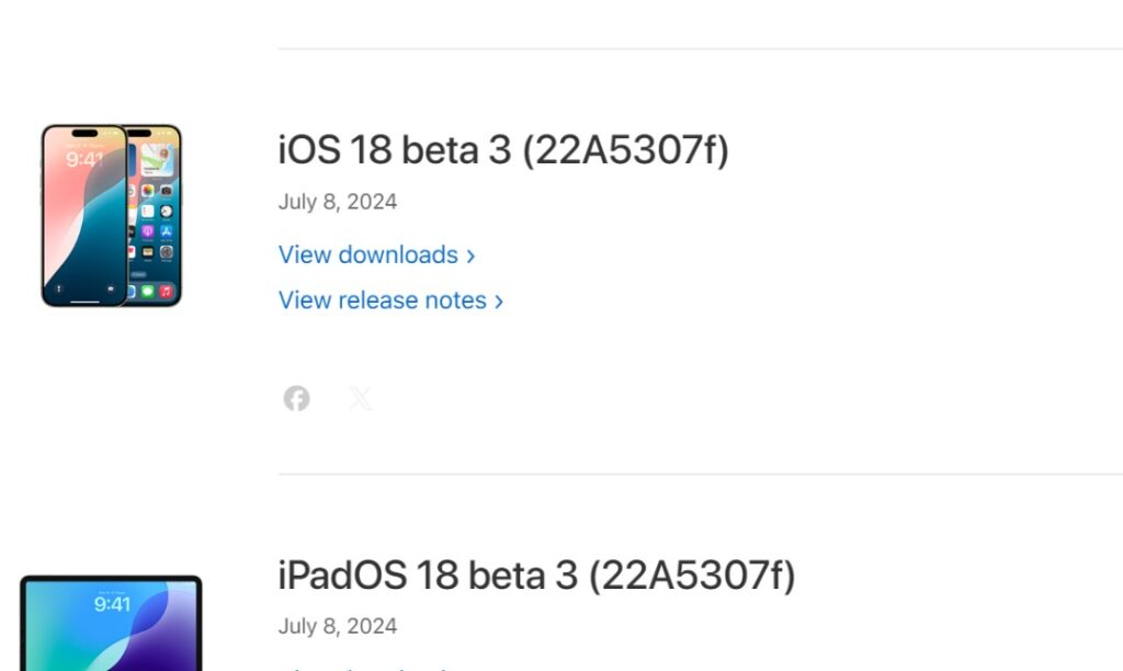 Apple Releases Beta 3 iOS 18