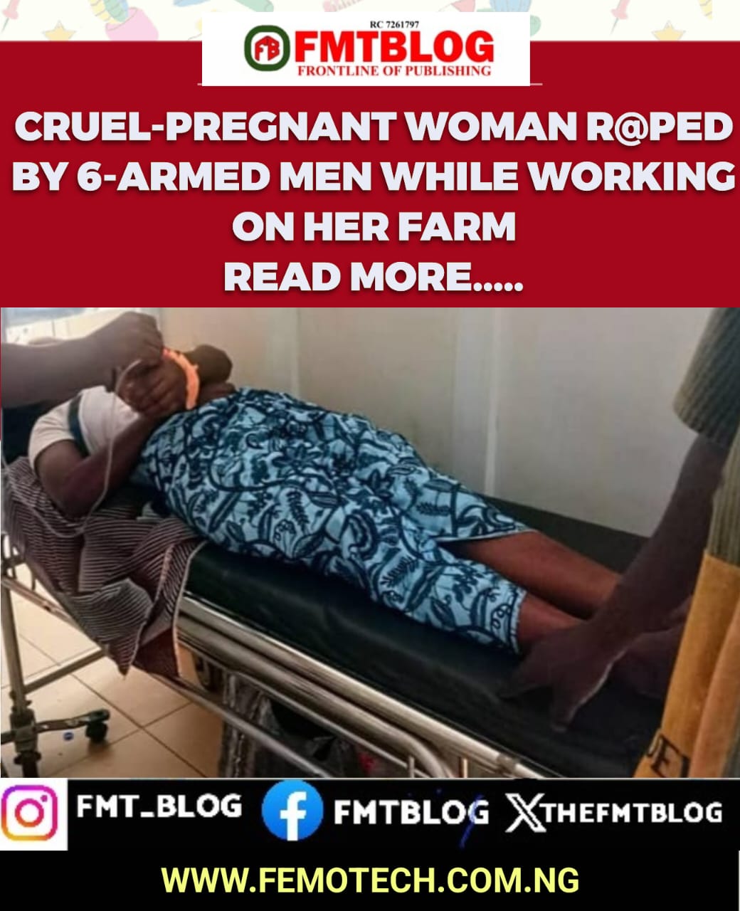 Cruel-Pregnant Woman R@ped By 6-Armed Men While Working On Her Farm