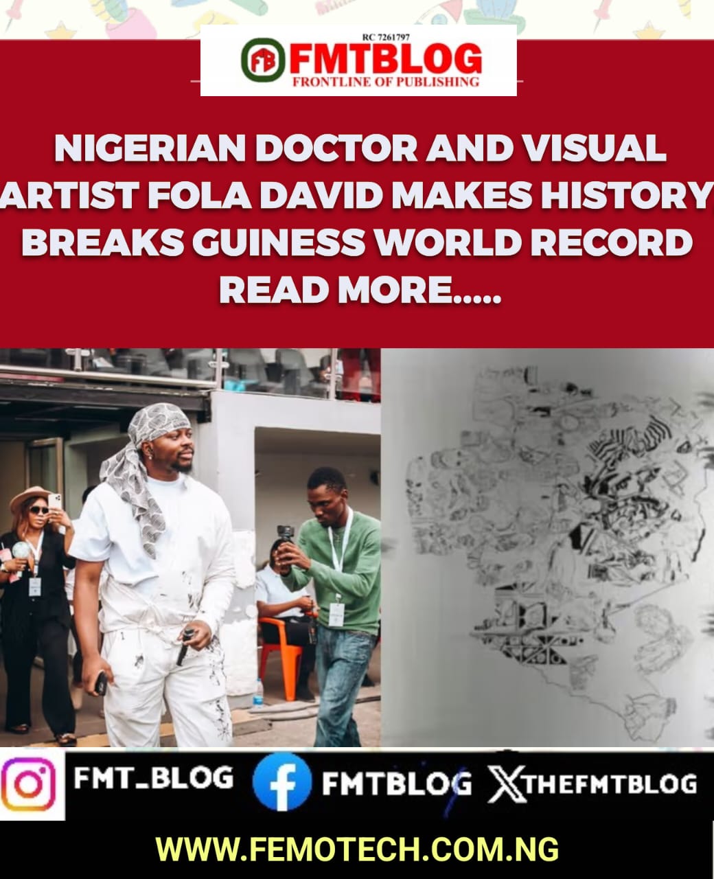 Nigerian Doctor And Visual Artist Fola David Makes History, Breaks Guinness World Record
