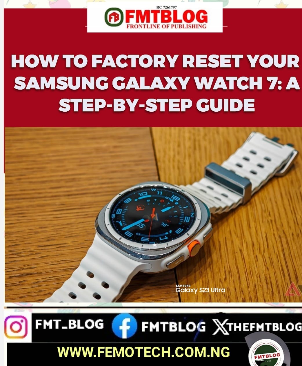 How to Factory Reset Your Samsung Galaxy Watch 7: A Step-by-Step Guide
