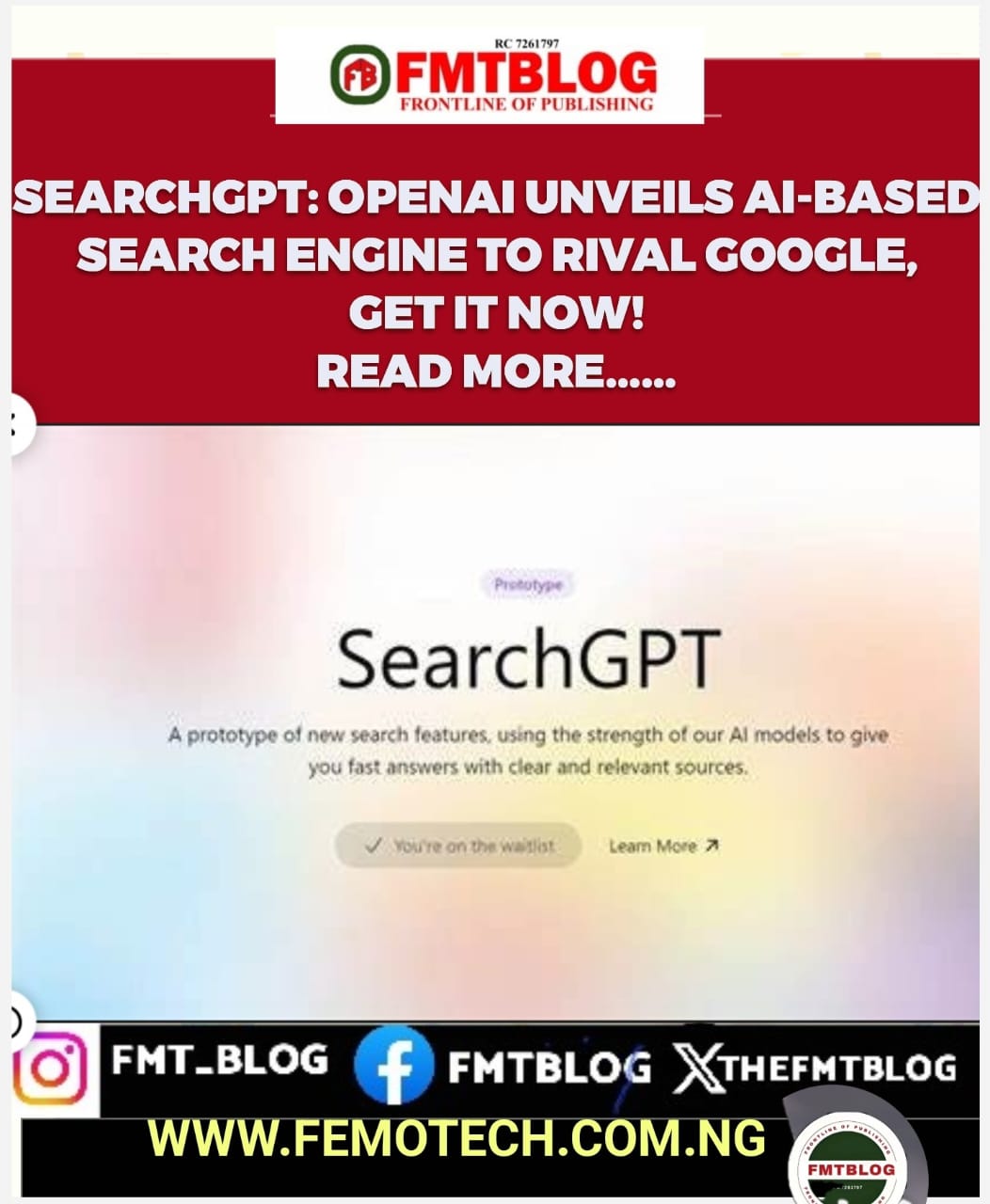 SearchGPT: Openai Unveils AI-Based Search Engine To Rival Google, Get It Now
