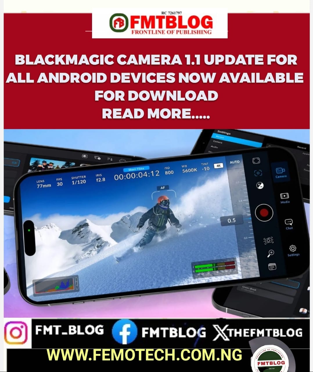 Blackmagic Camera 1.1 Update For All Android Devices Now Available For Download