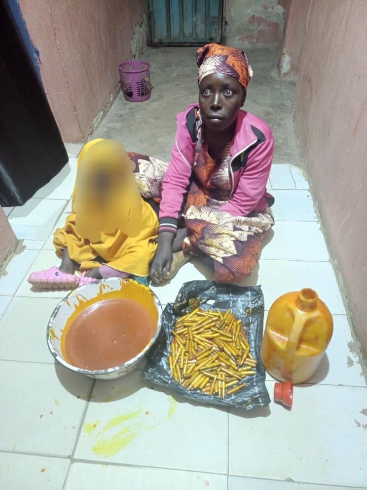 Katsina Woman Arrested With 124 Rounds Of Anti-aircraft Ammunition Concealed In Palm Oil Gallon