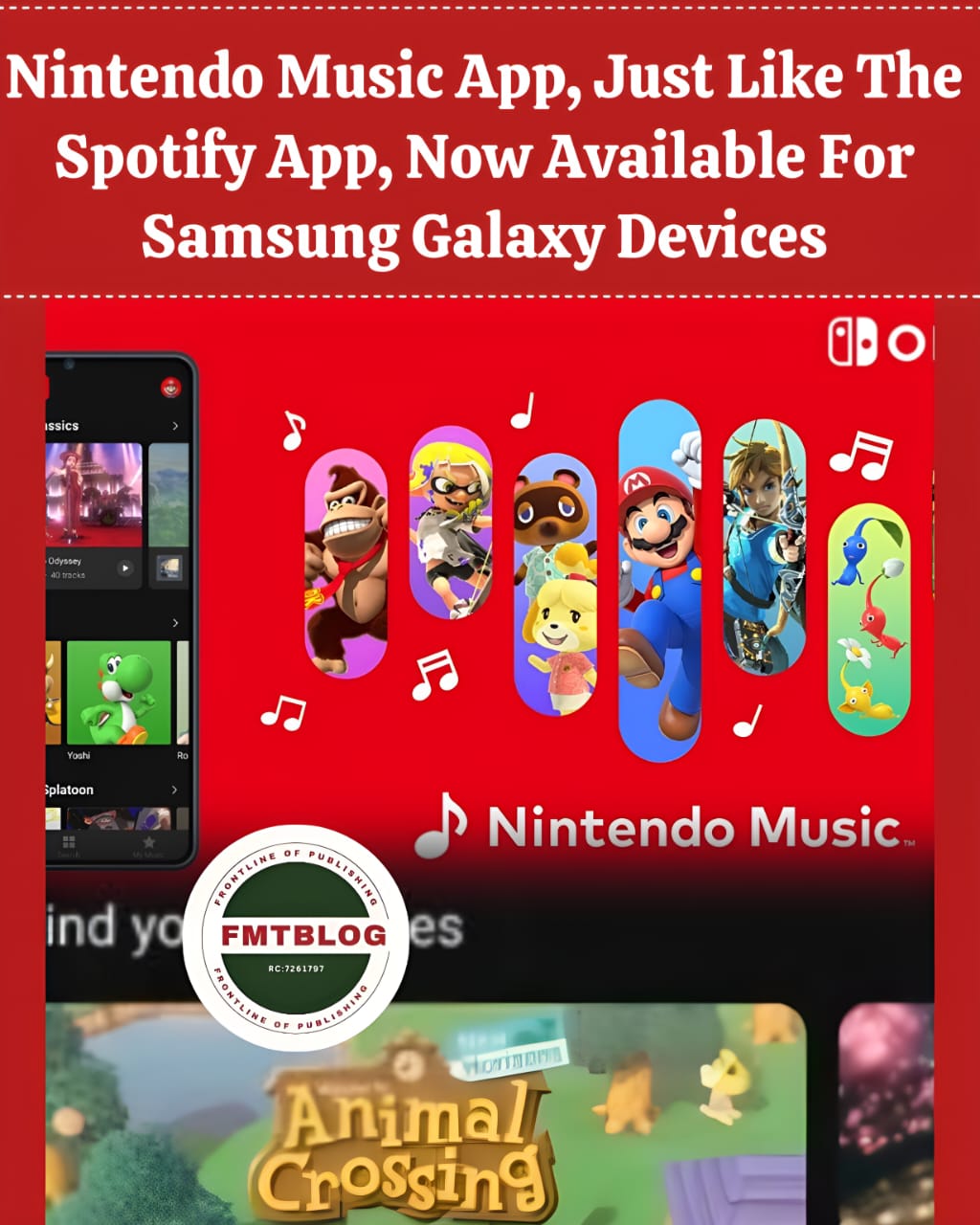 Nintendo Music App, Just Like The Spotify App Now Available For Samsung Galaxy Devices