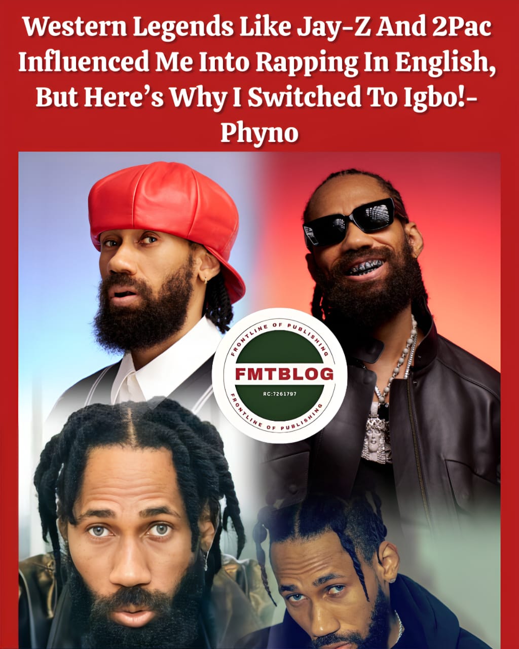 Western Legends Like Jay-Z And 2Pac Influenced Me Into Rapping In English, But Here’s Why I Switched To Igbo!-Phyno