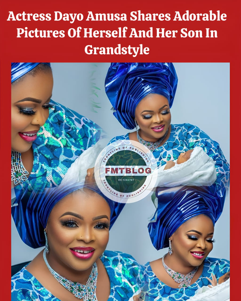 Actress Dayo Amusa Shares Adorable Pictures Of Herself And Her Son In Grandstyle