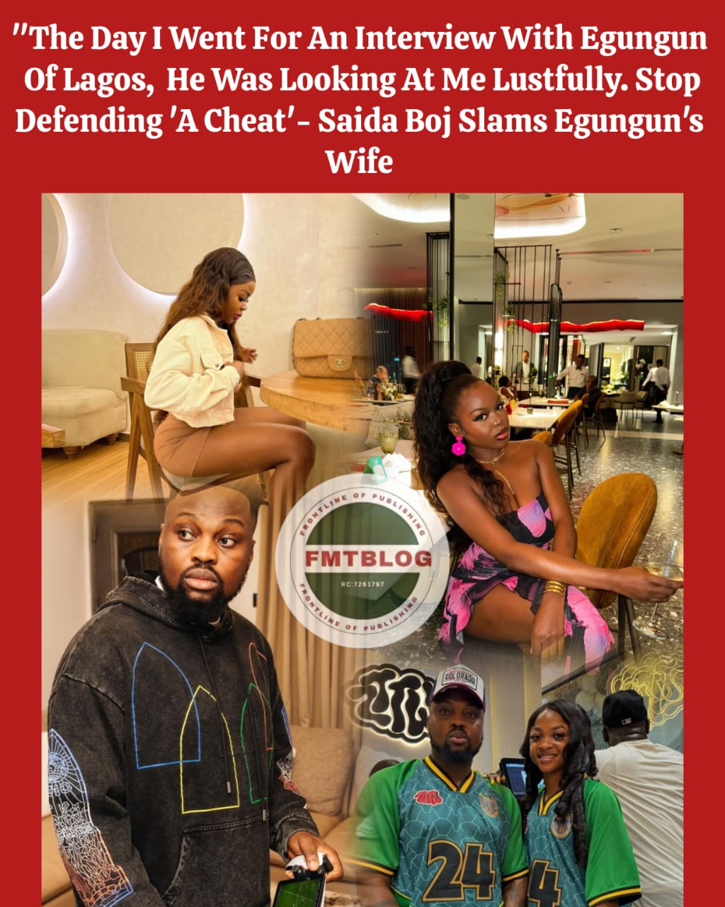 ”The Day I Went For An Interview With Egungun Of Lagos, He Was Looking At Me Lustfully. Stop Defending ‘A Cheat”- Saida Boj Slams Egungun’s Wife (VIDEO)