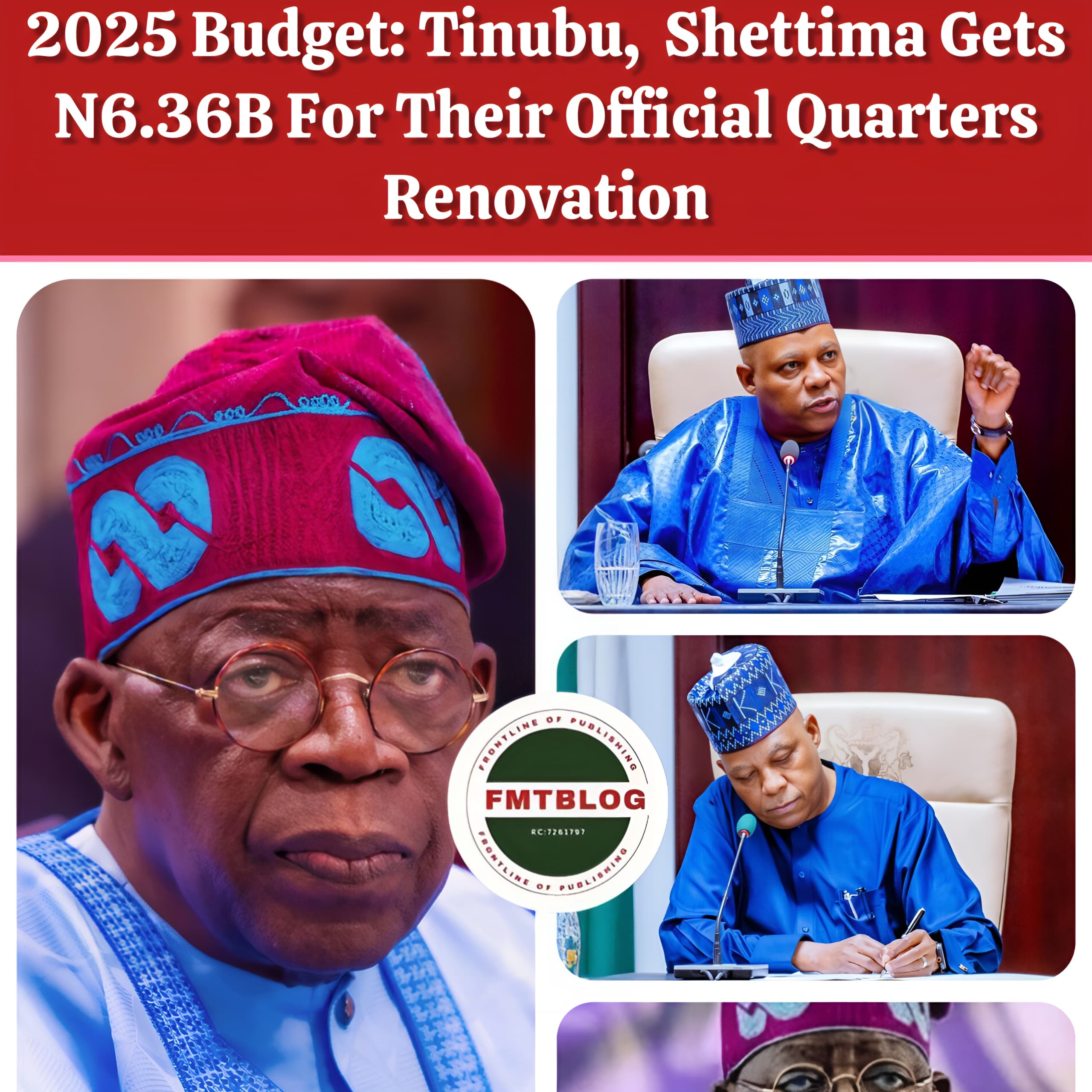 2025 Budget: Tinubu, Shettima Gets ₦6.36B For Their Official Quarters’ Renovation