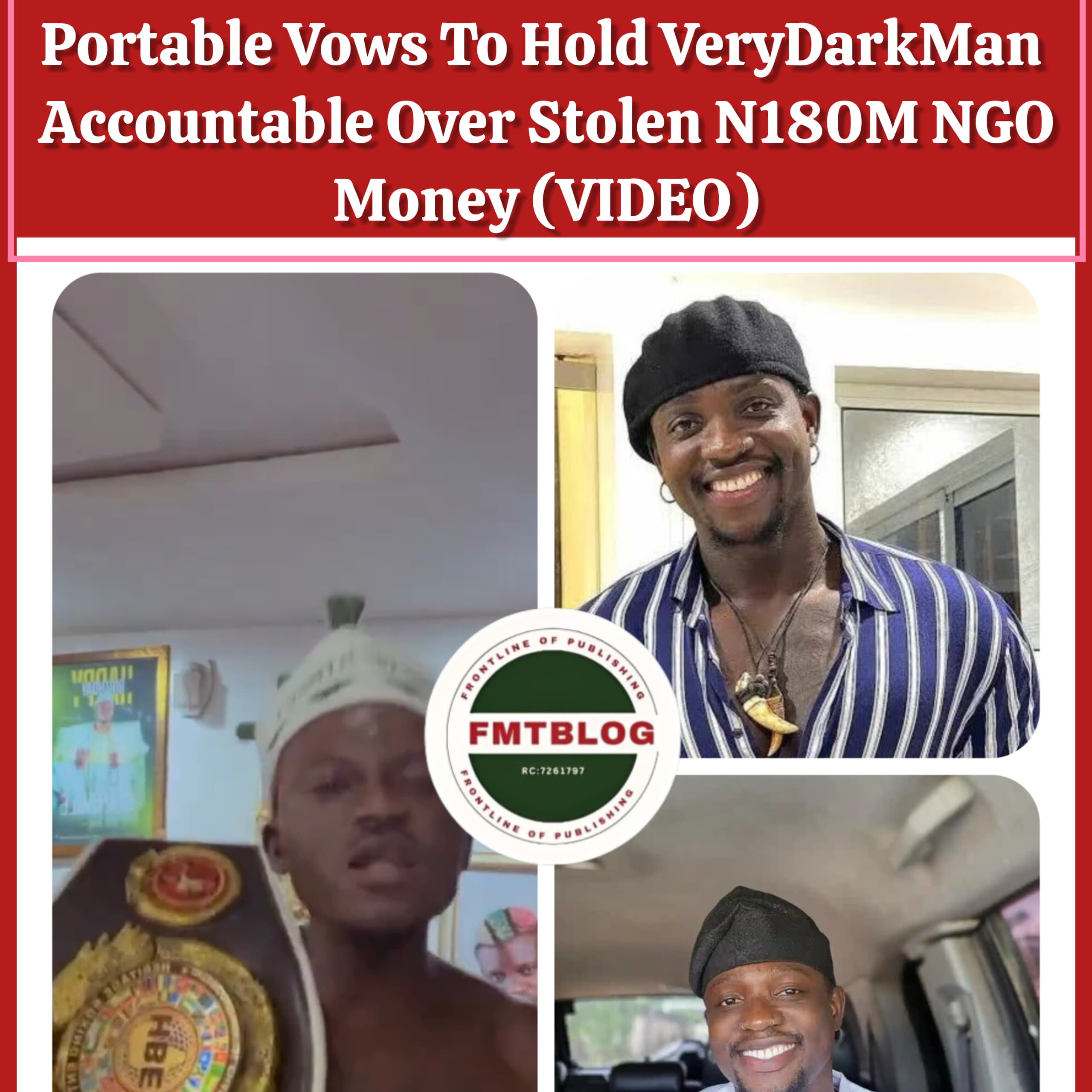 Portable Vows To Hold VeryDarkMan Accountable Over Stolen ₦180M NGO Money (VIDEO)