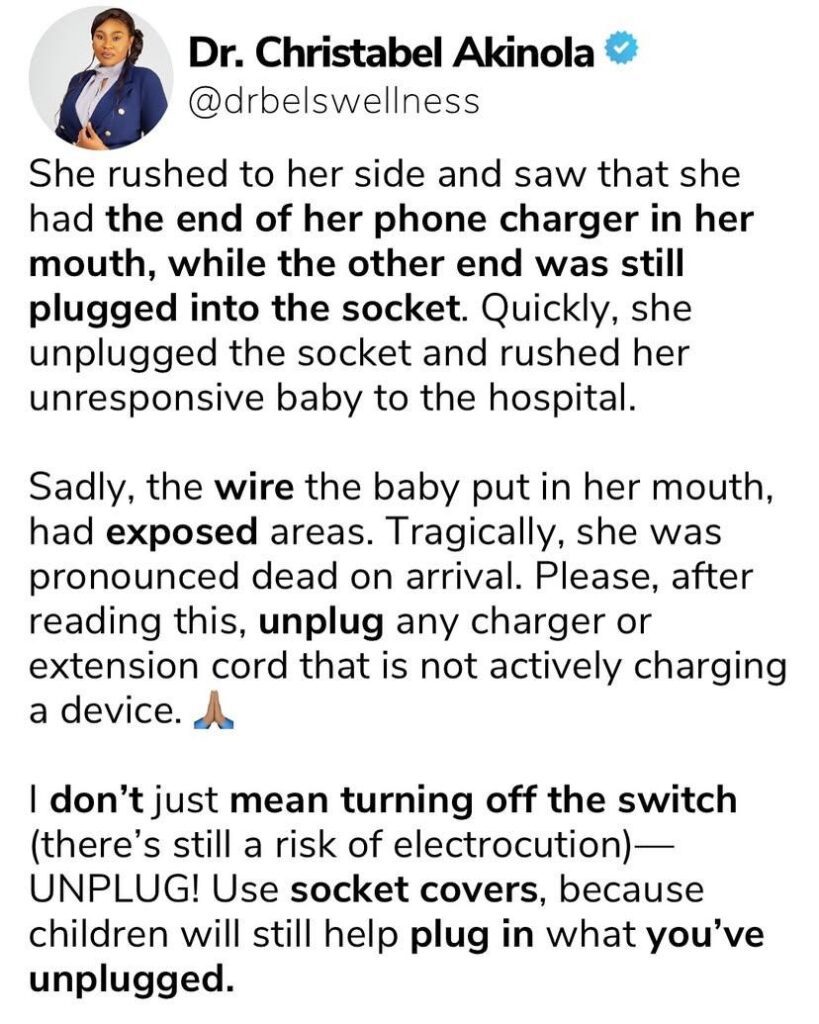 Toddler Dies After Accidentally Ingesting Plugged Phone Charger—Reports