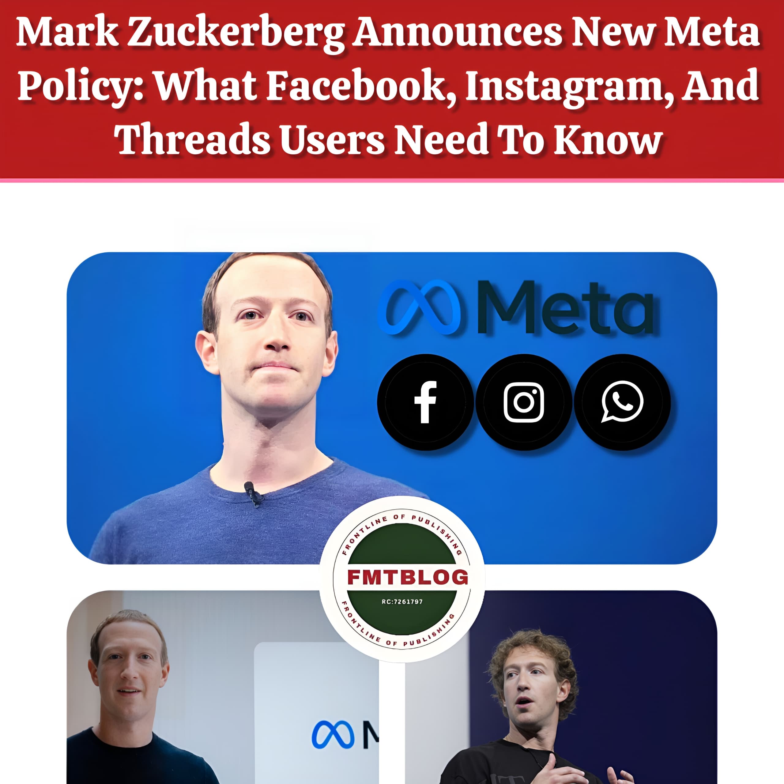 Mark Zuckerberg Announces New Meta Policy: What Facebook, Instagram, And Threads Users Need To Know!