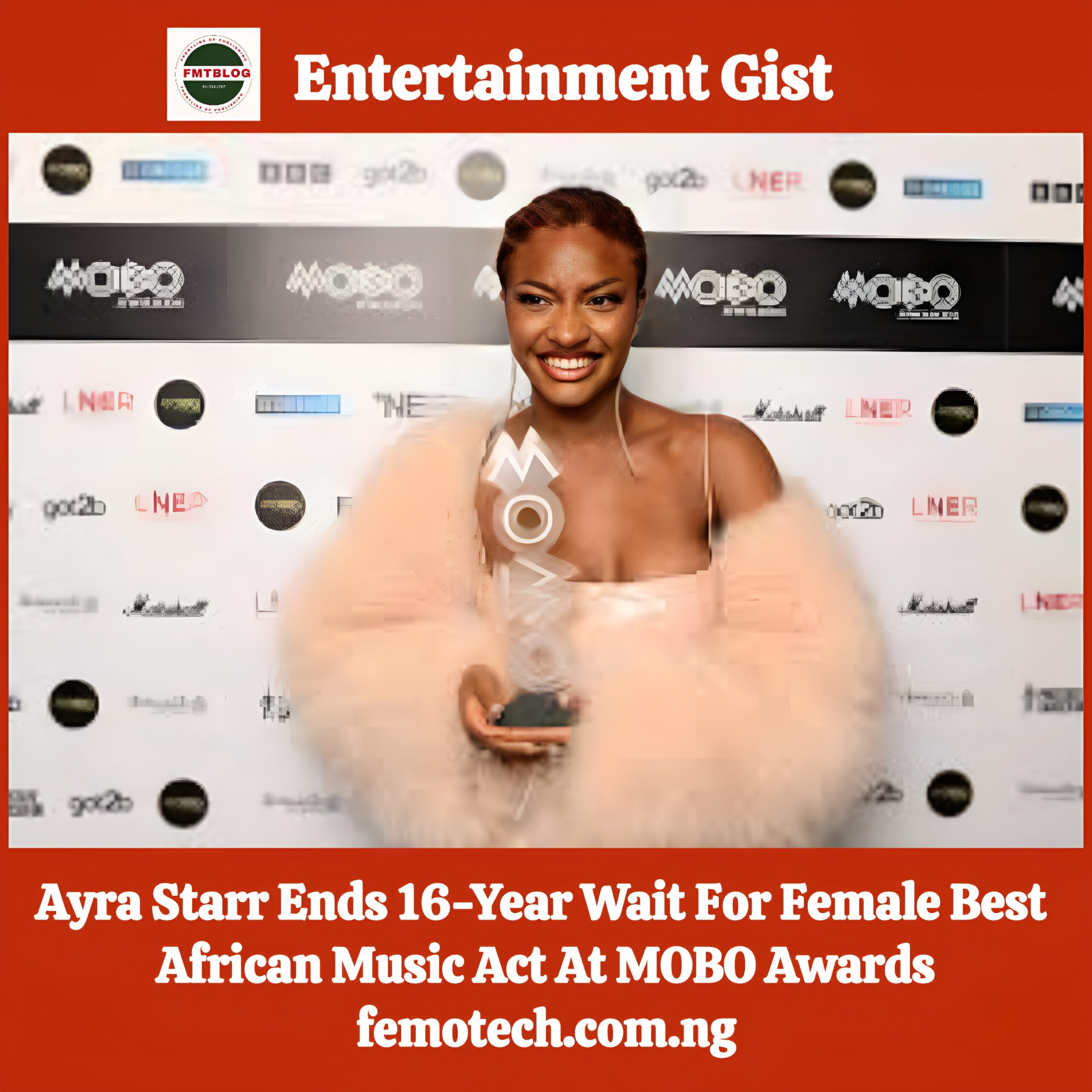 Ayra Starr Ends 16-Year Wait For Female Best African Music Act At MOBO Awards