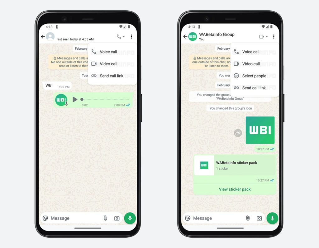 WhatsApp Unified Calls For chat