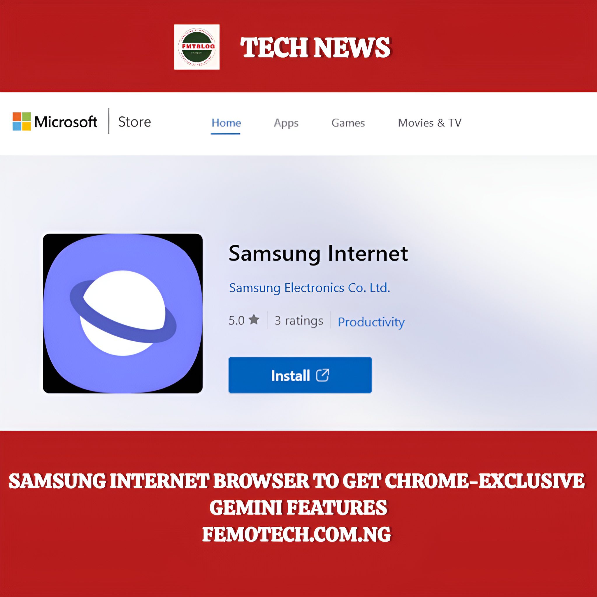 Samsung Internet Browser To Get Chrome-Exclusive Gemini Features