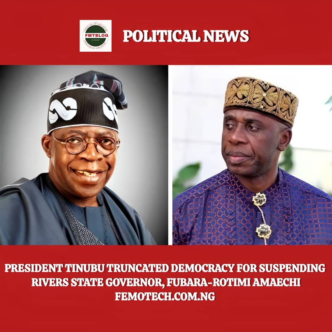 President Tinubu Truncated Democracy For Suspending Rivers State Governor, Fubara-Rotimi Amaechi