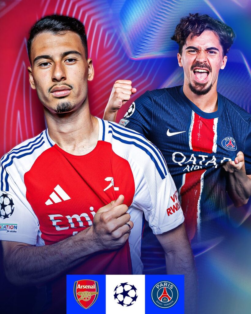 UEFA CHAMPIONS LEAGUE SEMI FINAL ARSENAL VS PSG