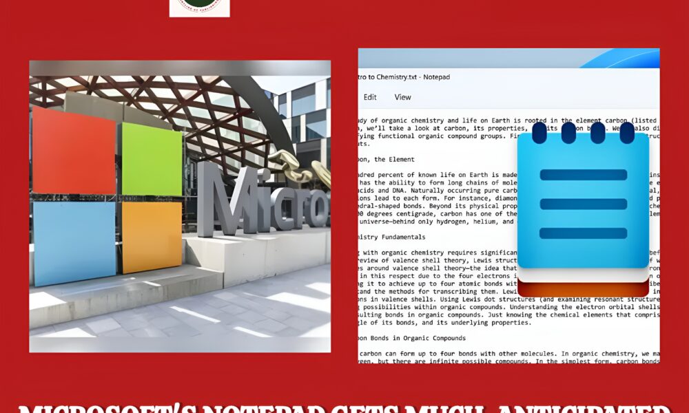Microsoft's notepad