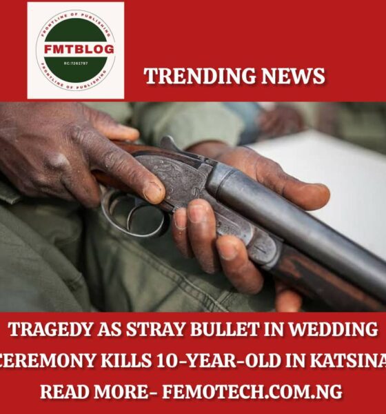 Tragedy as Stray Bullet in Wedding Ceremony Kills 10-Year-Old in Katsina